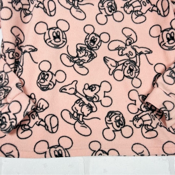 Mickey Mouse Disney Junior's Fleece Hoodie 1/4 Zip Pullover Casual Size Small - Picture 9 of 14
